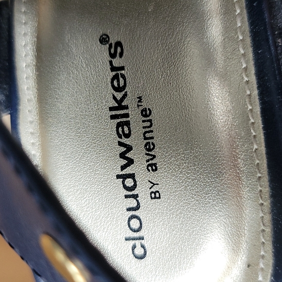 CloudWalkers by Avenue Womens Navy Blue Wedge Sandals - Picture 10 of 10